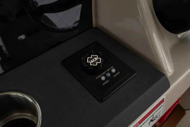  Yacht Photos Pics Control panel on 2024 Boston Whaler 405 Conquest boat, featuring ACR point pad.