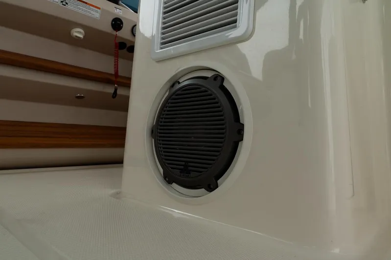  Yacht Photos Pics 2024 Boston Whaler 405 Conquest interior speaker and vent detail.
