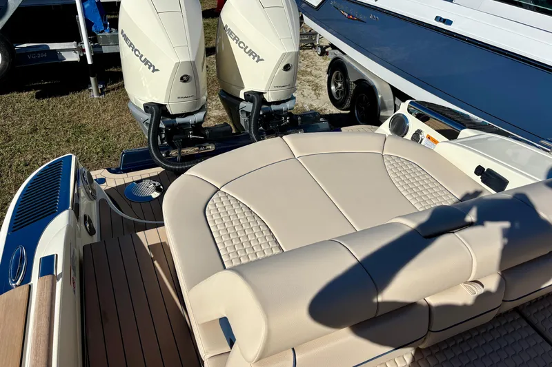  Yacht Photos Pics 2026 Chris-Craft Launch 31 GT with dual Mercury engines and luxurious seating.