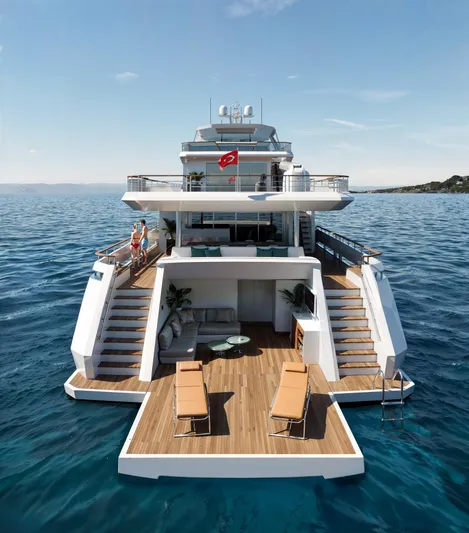 Numarine 45xp Yacht Photos Pics Luxury Numarine 45XP yacht, 2027 model, with spacious deck and elegant design on open sea.