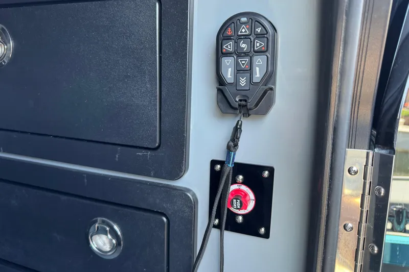  Yacht Photos Pics Control panel of 2026 Costa Custom Boats 264 HC, featuring buttons and a safety switch.