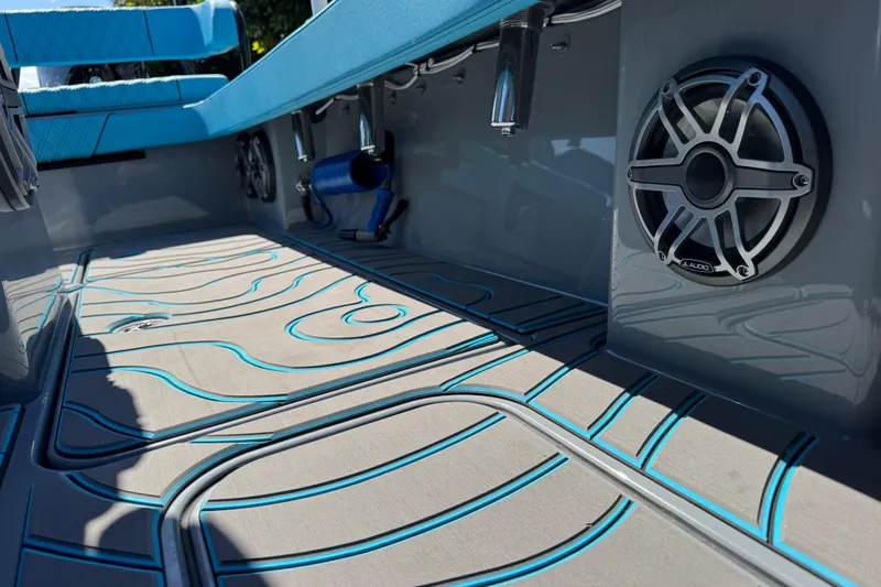  Yacht Photos Pics 2026 Costa Custom Boats 264 HC interior with stylish flooring and premium audio system.