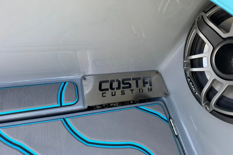  Yacht Photos Pics Interior of 2026 Costa Custom Boats 264 HC with speaker and branded panel.