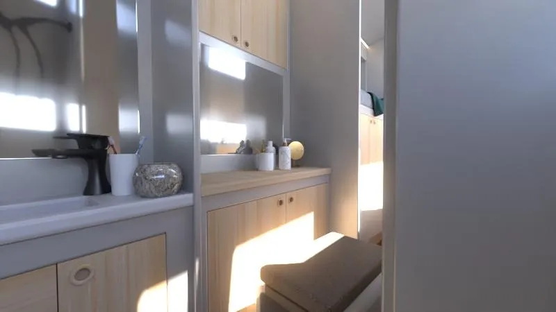 Performance Cruiser Yacht Photos Pics 2024 Catamaran Cruisers Power Cat interior with modern bathroom and wooden cabinetry.