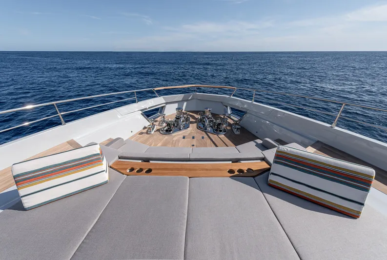 Numarine 30xp Yacht Photos Pics Luxury deck of 2025 Numarine 30XP yacht with ocean view.