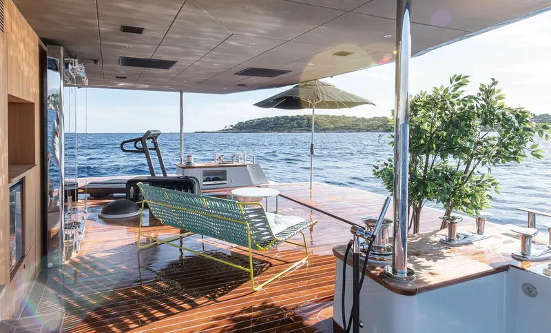 Numarine 30xp Yacht Photos Pics Luxurious deck of 2025 Numarine 30XP yacht with ocean view and modern amenities.