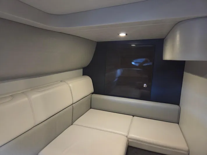 Sea Wings Yacht Photos Pics Luxurious interior of a 2017 Formula 20127 boat with plush seating and modern design.