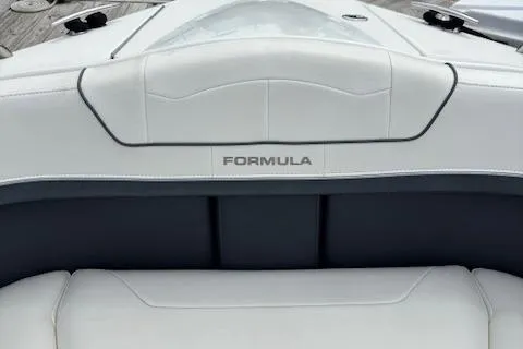  Yacht Photos Pics 2017 Formula 350 CBR boat interior with white and black seating.