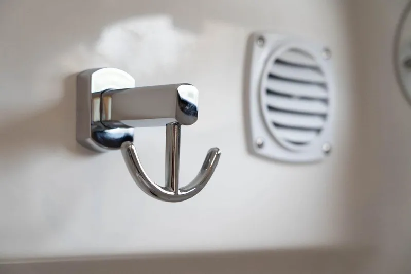 Call For Availability Yacht Photos Pics Chrome hook and vent on Back Cove 372, 2027 model.