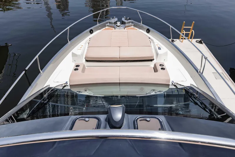  Yacht Photos Pics 2019 Cranchi E 52F yacht with spacious sunbathing deck and sleek design.