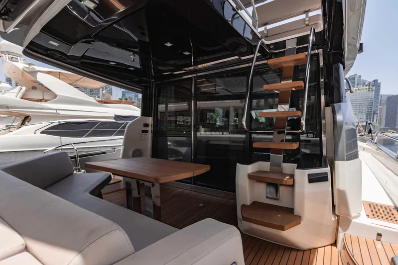  Yacht Photos Pics Luxurious 2019 Cranchi E 52F yacht interior with sleek design and modern amenities.