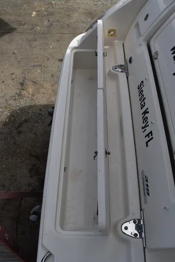 Windy Gale IV Yacht Photos Pics 2011 Sea Ray 310 Sundancer boat storage compartment, Siesta Key, FL.