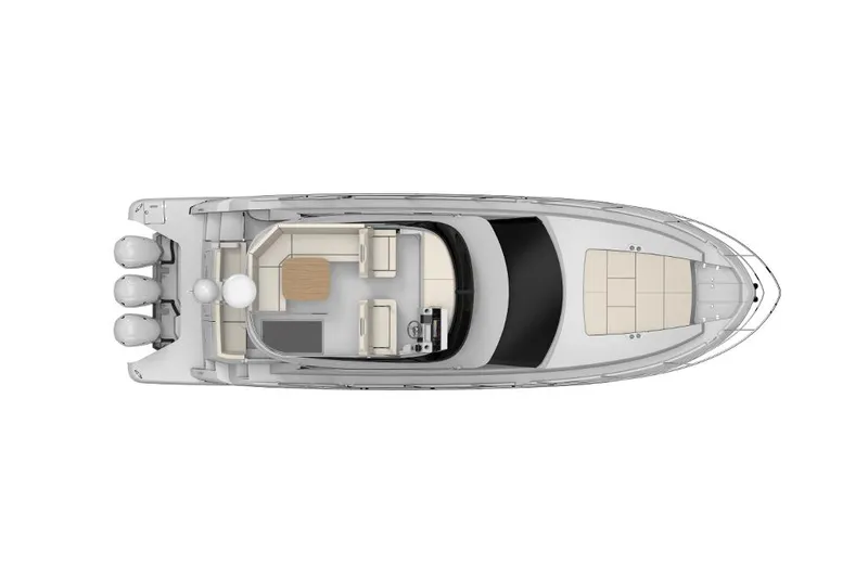  Yacht Photos Pics Manufacturer Provided Image: Top view of 2025 Regal 38 FXO yacht layout, featuring spacious deck and seating areas.