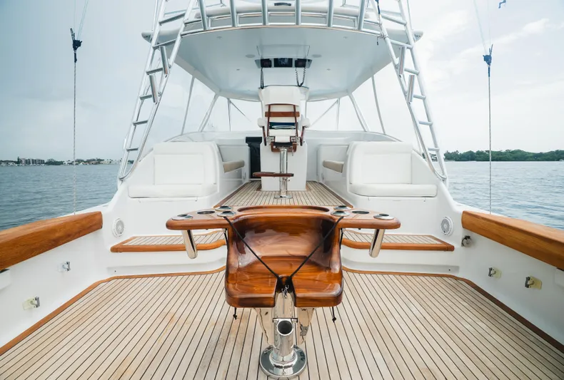 Attitudes Yacht Photos Pics Bluewater Battle station in high gloss teak
