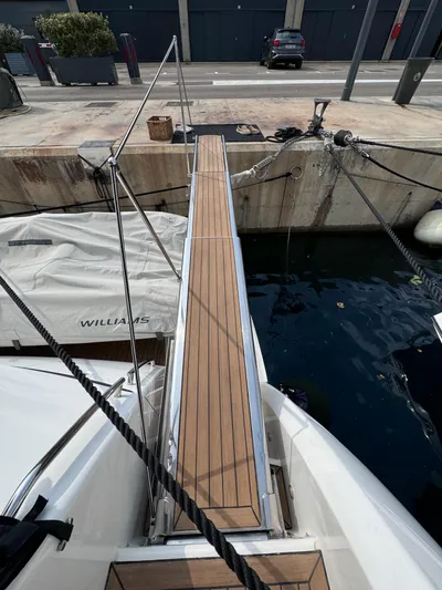  Yacht Photos Pics Gangway of 2008 Sunseeker Manhattan 70 yacht docked at marina.