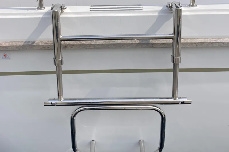  Yacht Photos Pics Stainless steel ladder on 2022 Moody Decksaloon 41 yacht.