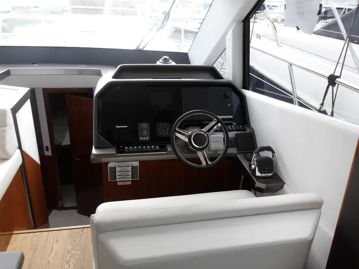  Yacht Photos Pics 2023 Galeon 500 Fly yacht helm with modern controls and sleek design.