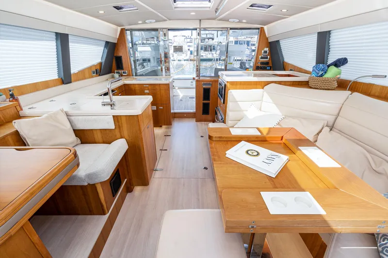 Crosswind Yacht Photos Pics Looking aft Towards Cockpit