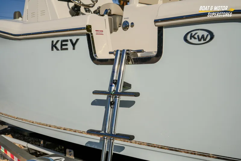  Yacht Photos Pics 2026 Key West 260 Center Console boat with ladder and KW logo.