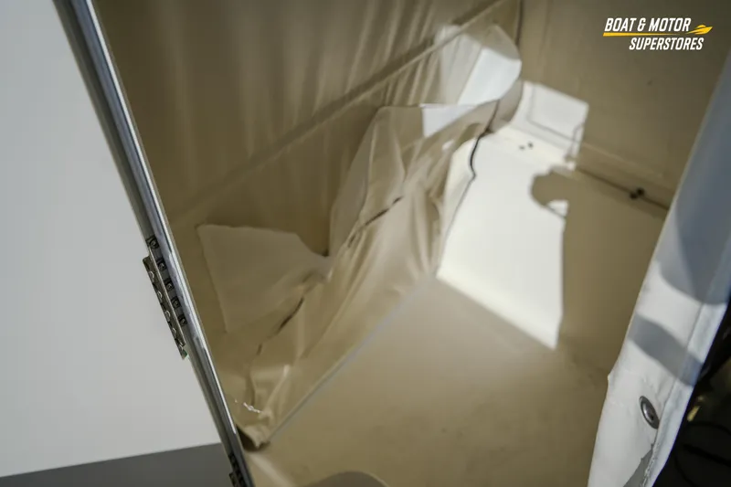  Yacht Photos Pics Interior view of 2026 Key West 260 Center Console boat storage compartment.