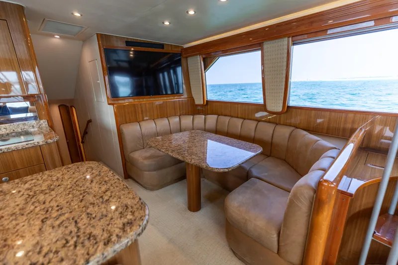 Barefoot Drive Yacht Photos Pics 2008 Viking 64 Enclose Bridge- Galley/Dinette