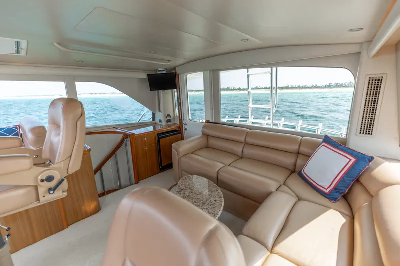 Barefoot Drive Yacht Photos Pics 2008 Viking 64 Enclose Bridge- Helm