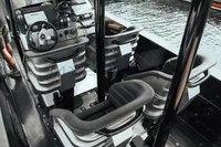 Interior of 2008 FB Design Fabio Buzzi FB 38/19 S speedboat with modern seating and controls.