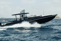 2008 FB Design Fabio Buzzi FB 38/19 S speedboat cruising on open water.