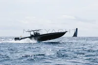 2008 FB Design Fabio Buzzi FB 38/19 S speedboat cruising on open sea.