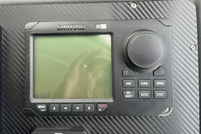 Dolce Far Niente Yacht Photos Pics Simrad AP28 control panel on 2012 Maritimo C53 Sports Cabriolet yacht.