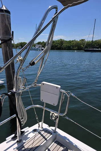  Yacht Photos Pics 2017 Jeanneau Sun Odyssey 389 sailboat docked, featuring deck and rigging details.