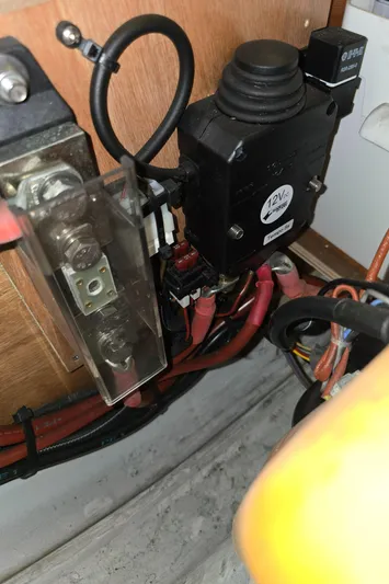  Yacht Photos Pics Electrical components on a 2017 Jeanneau Sun Odyssey 389 sailboat.