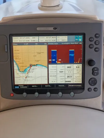  Yacht Photos Pics Navigation system display on a 2008 Jeanneau Prestige 38 S yacht.