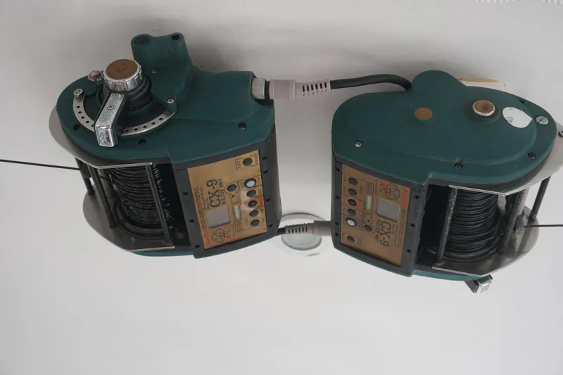  Yacht Photos Pics Dual electric fishing reels on a 2010 Scopinich 35 EXPRESS boat.