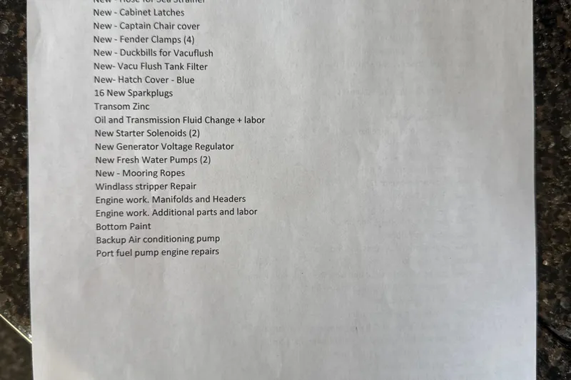  Yacht Photos Pics List of maintenance and upgrades for 2006 Meridian 341 Sedan boat.