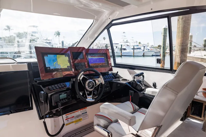  Yacht Photos Pics Interior of 2026 Solara S-310 SB yacht with advanced navigation system.