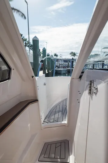  Yacht Photos Pics Interior view of 2026 Solara S-310 SB boat, featuring sleek design and modern finishes.