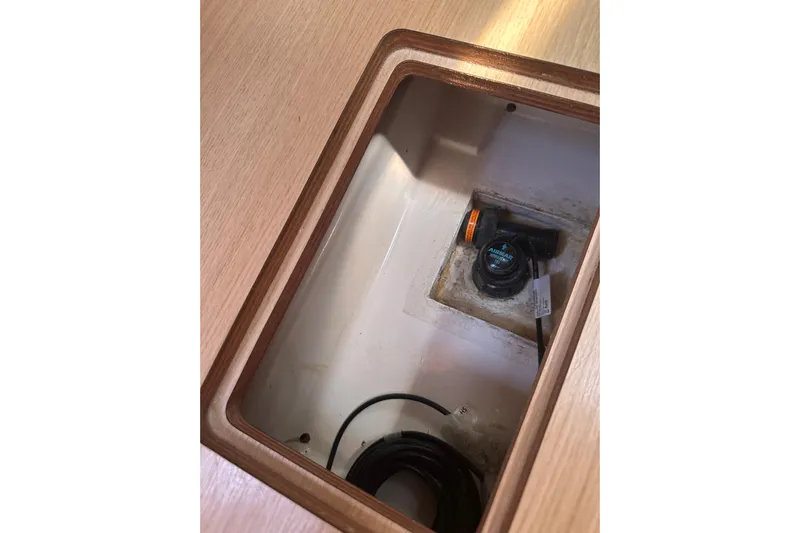  Yacht Photos Pics Compartment in 2020 Dufour 430 yacht showing internal wiring and components.