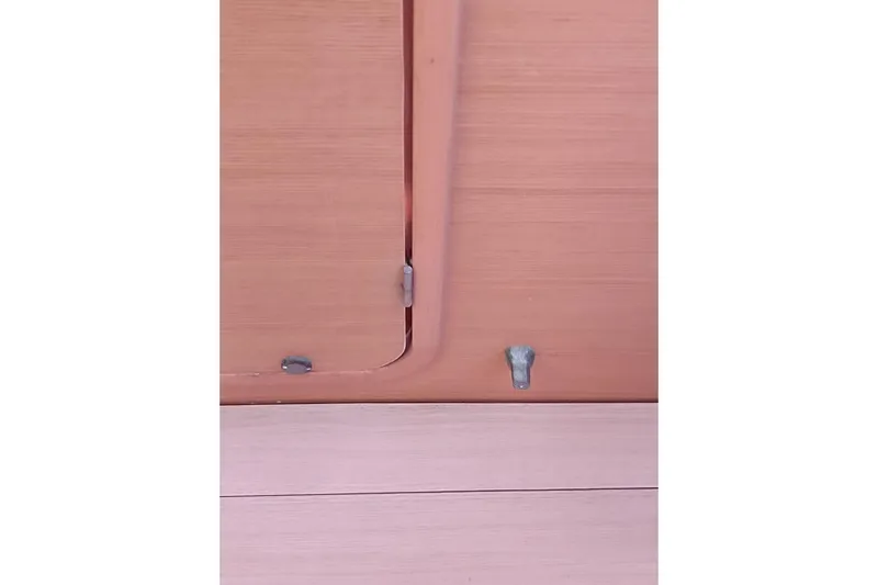  Yacht Photos Pics Wooden panel detail on a 2020 Dufour 430 yacht interior.