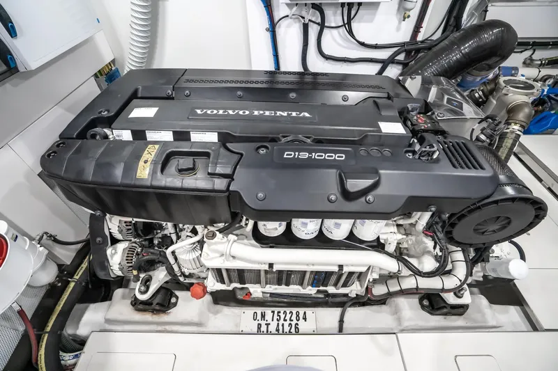  Yacht Photos Pics Volvo Penta D13-1000 engine in 2023 Galeon 640 Fly yacht.