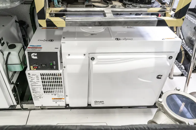  Yacht Photos Pics Cummins Onan Marine QD generator in 2023 Galeon 640 Fly yacht engine room.