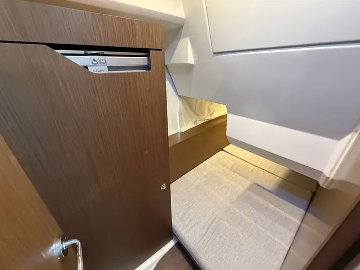  Yacht Photos Pics Interior of 2023 Jeanneau NC 1095 Fly with sleeping area.