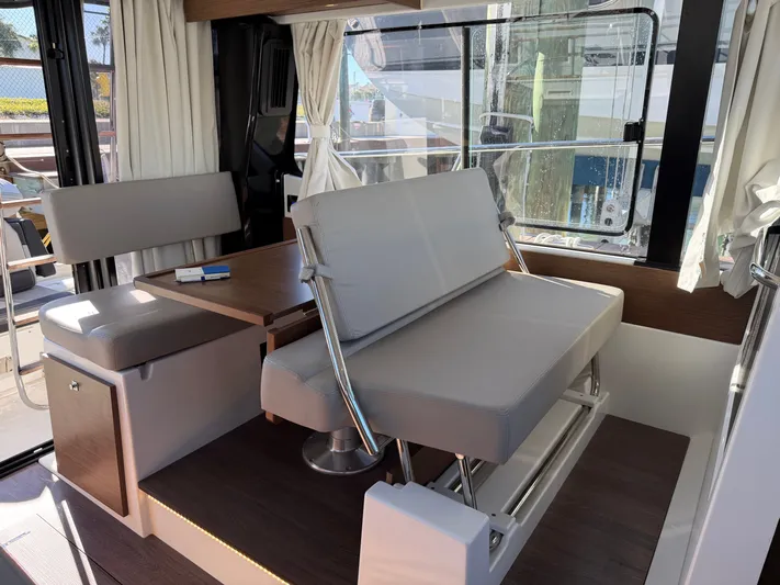  Yacht Photos Pics Interior of 2023 Jeanneau NC 1095 Fly with seating area.