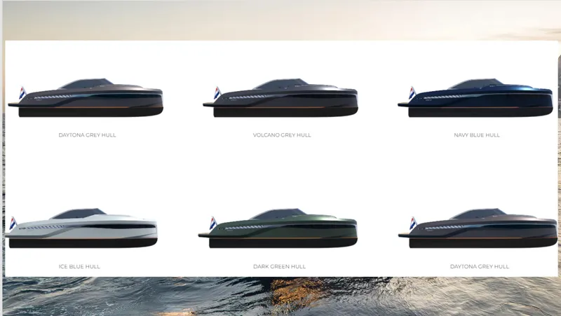  Yacht Photos Pics Six Bekkers Yachts AZUR 45SR models in various hull colors, 2026 new build.