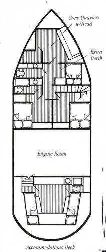 Orina Yacht Photos Pics ORIGINAL Build Floor Plan Lower Deck
