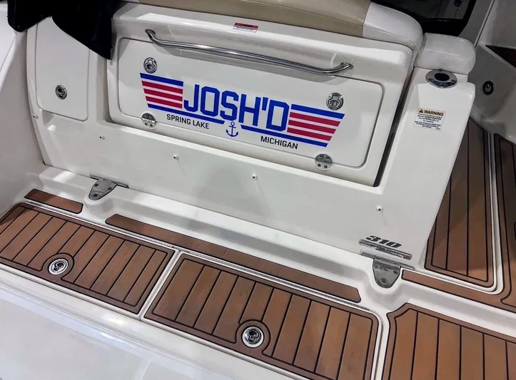 Josh'd Yacht Photos Pics Sea Ray Sundancer 310 boat rear, Spring Lake, Michigan.