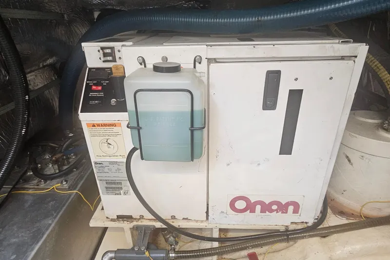  Yacht Photos Pics Onan generator in a 1993 Princess 366 Riviera yacht engine room.