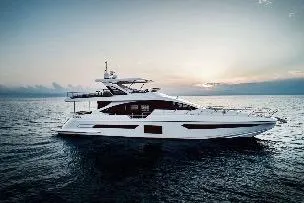  Yacht Photos Pics 2022 Azimut GRANDE 25 METRI yacht on open sea at sunset.
