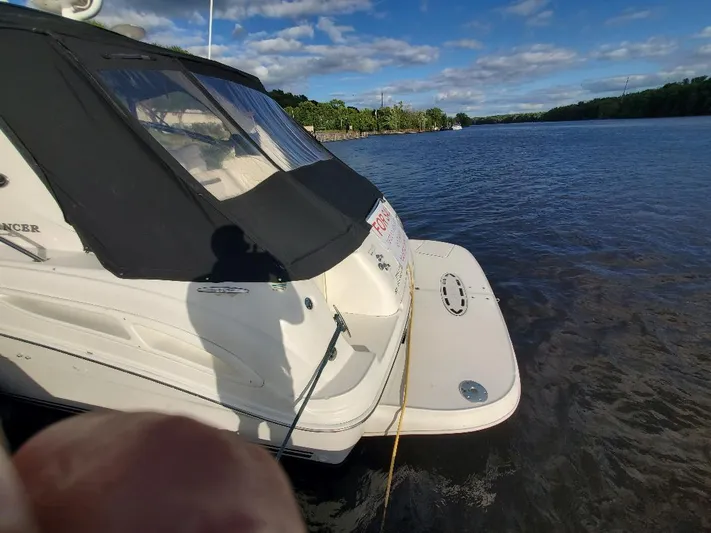  Yacht Photos Pics 2004 Sea Ray 360 Sundancer on water, sunny day.