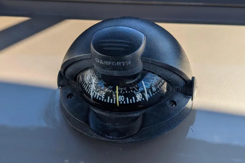 Casa Amigos Yacht Photos Pics Compass on 2010 Fairline Squadron yacht, displaying navigational bearings.